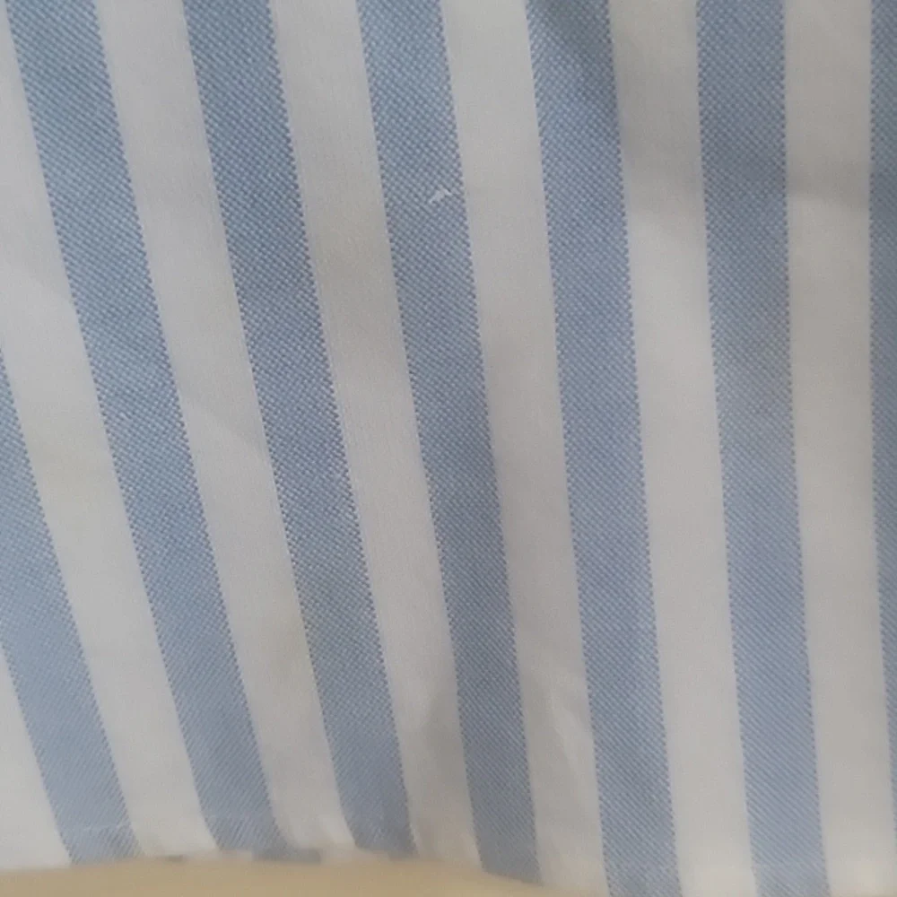 Nautica Men Classic Fit Blue and Striped Men's Longsleeve Shirt Size Xlarge
